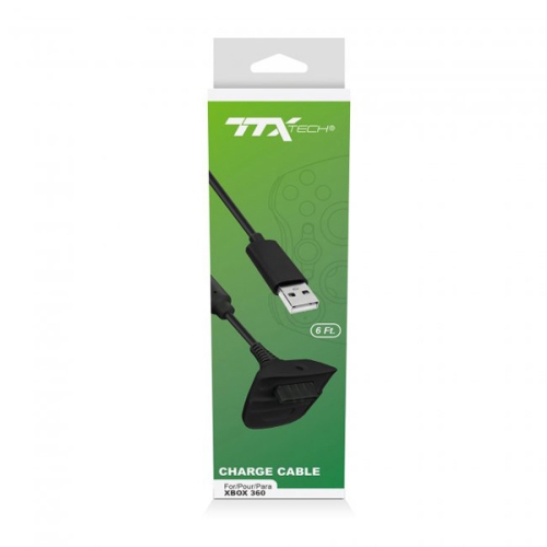 Xbox 360 Controller Black Charge Cable [TTX Tech]