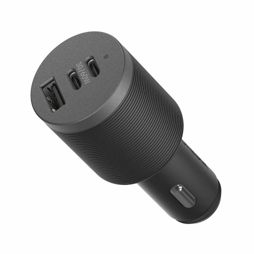 OtterBox Premium Pro Dual USB-C Car Charger w/Extra USB-A 72W | Black