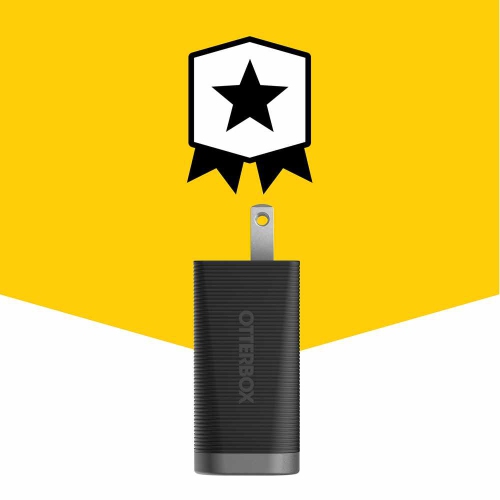 OtterBox Premium Pro Dual USB-C Wall Charger w/Extra USB-A 72W | Black