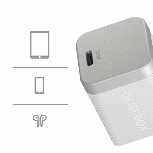 OtterBox Premium Pro Wall Charger 30W USB-C PD GaN | White