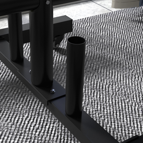 Soozier Weight Plate Rack, Bumper Plate Rack Holder for 2 inch Plates and Bars, with 4 Transport Wheels and 6 Fasten Clamps, 440 lbs Capacity