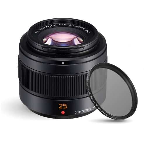 Panasonic Leica DG Summilux 25mm f/1.4 II ASPH. Lens H-XA025 + UV