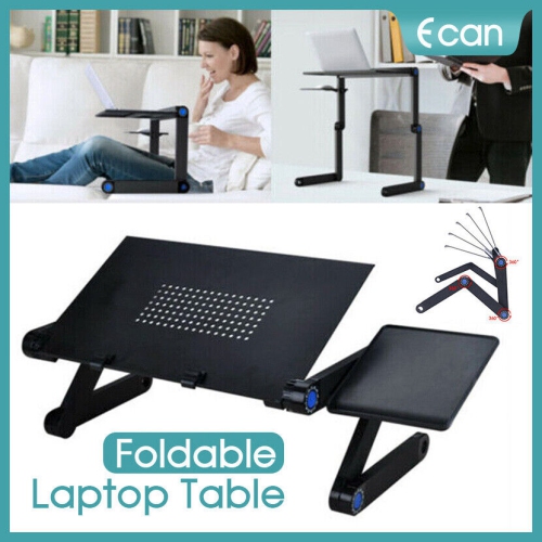 Folding laptop stand desk 23.2" Adjustable Laptop Stand for bed Lap Desks Laptop table Portable with Cooling & Fan Mouse
