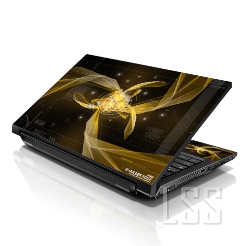 LSS  15 15.6 Inches Laptop Notebook Skin Sticker \w 2 Wrist Pads - Reusable Cover Protector Vinyl Sticker Cover Decal Fits 13" - 16" - Abstract