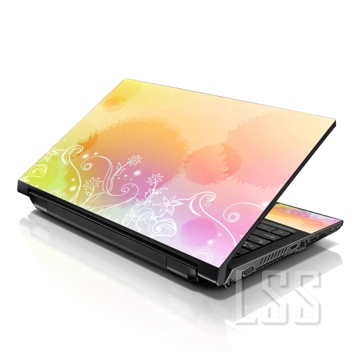 LSS 15 15.6 Inches Laptop Notebook Skin Sticker with 2 Wrist Pads - Reusable Cover Protector Vinyl Sticker Cover Decal Fits 13" - 16" - Abstract
