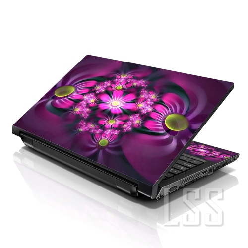 LSS  15 15.6 Inches Laptop Notebook Skin Sticker w 2 Wrist Pads - Reusable Cover Protector Vinyl Sticker Cover Decal Fits 13" - 16" - Abstract