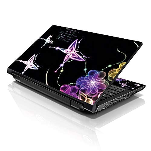 LSS  15 15.6 Inches Laptop Notebook Skin Sticker w 2 Wrist Pads - Reusable Cover Protector Vinyl Sticker Cover Decal Fits 13" - 16" - Abstract