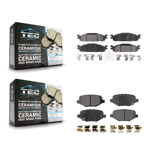 Front Rear Ceramic Brake Pads Kit For 2015 Ford Explorer Without Heavy Duty Brakes KTC-100742