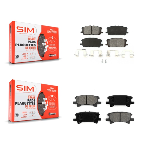 SIM  Front Rear Semi-Metallic Brake Pads Kit for Lexus Rx350 Rx330 Toyota Highlander Rx400H Ksm-100010
