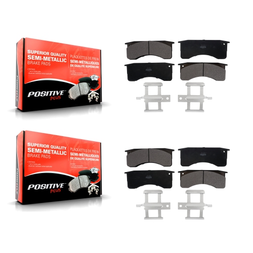 POSITIVE PLUS  Front Rear Semi-Metallic Brake Pad Kit for Ic Corporation International Ce School Bus 268 Kpf-100572