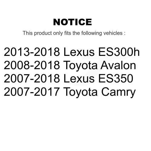 Front Rear Ceramic Brake Pads Kit For Toyota Camry Lexus ES350 Avalon ES300h KTC-100121