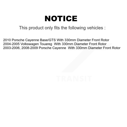 Front Rear Semi-Metallic Disc Brake Pads Kit For Porsche Cayenne Volkswagen Touareg KNF-100229