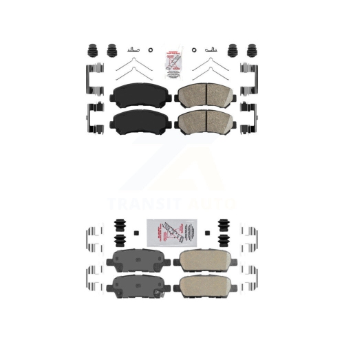 AMERIBRAKES  Front Rear Ceramic Disc Brake Pads Kit for Nissan Rogue Sentra Maxima Juke Select Knf-101599