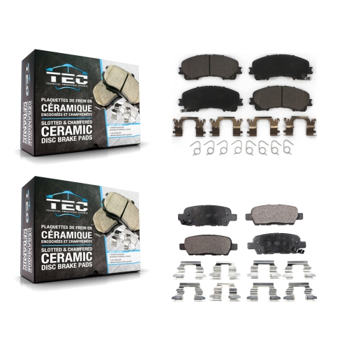 Front Rear Ceramic Brake Pads Kit For Nissan Rogue INFINITI Q50 QX50