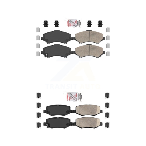 Front Rear Ceramic Disc Brake Pads Kit For Jeep Wrangler Liberty JK Dodge Nitro KNF-100531