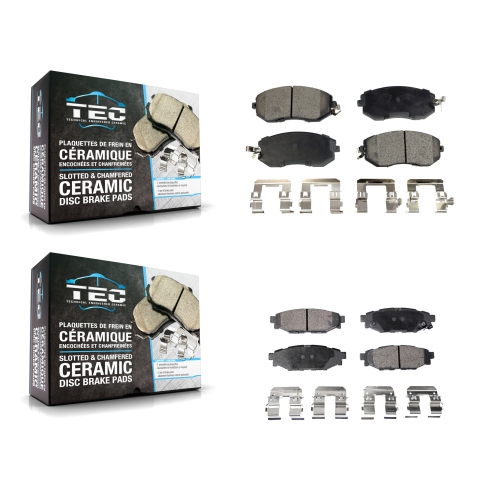 TEC  Front Rear Ceramic Brake Pads Kit for Subaru Forester Impreza Xv Crosstrek Outback Scion Ktc-100237