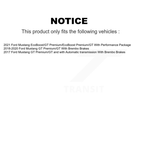 Front Rear Ceramic Brake Pads Kit For Ford Mustang KTC-100593