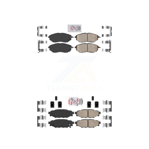 AMERIBRAKES  Front Rear Ceramic Disc Brake Pads Kit for Subaru Wrx Knf-100904