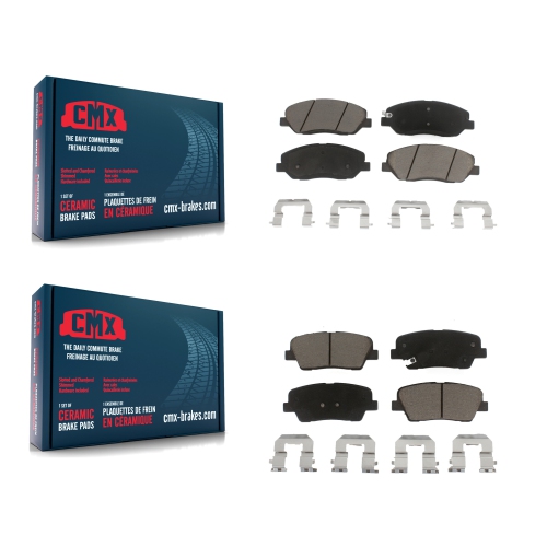 CMX  Front Rear Ceramic Brake Pads Kit for Kia Sedona Hyundai Entourage Genesis Borrego Kcx-100035