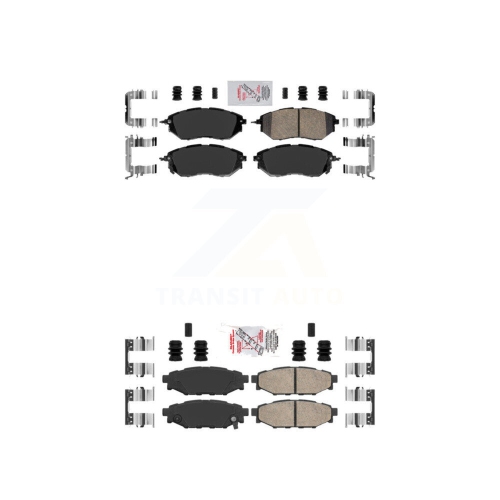 AMERIBRAKES  Front Rear Ceramic Disc Brake Pads Kit for Subaru Wrx Knf-100902