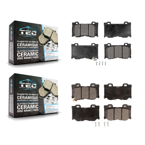 Front Rear Ceramic Brake Pad Kit For INFINITI G37 Q50 Q60 M37 Nissan
