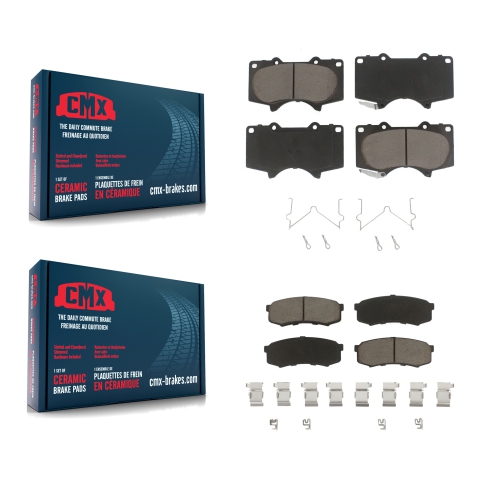 CMX  Front Rear Ceramic Brake Pads Kit for Toyota 4Runner Fj Cruiser Lexus Gx460 Sequoia Gx470 Kcx-100084
