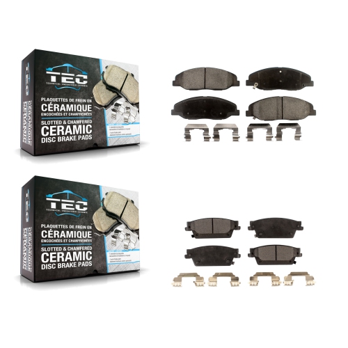 TEC  Front Rear Ceramic Brake Pads Kit for 2009-2011 Cadillac Sts With Performance Brakes Ktc-100146