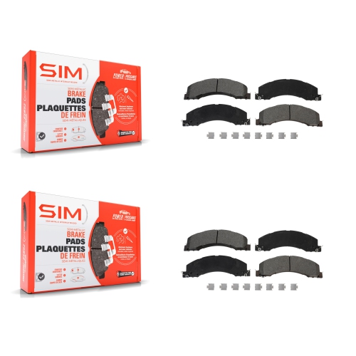 Front Rear Semi-Metallic Brake Pads Kit For Ram Dodge Sterling Truck 4500 5500 Bullet 45 KSM-100543
