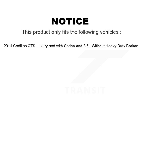 Plaquettes de frein arrière en céramique à l'avant pour Cadillac CTS 2014 sans freins renforcés KNF-100588