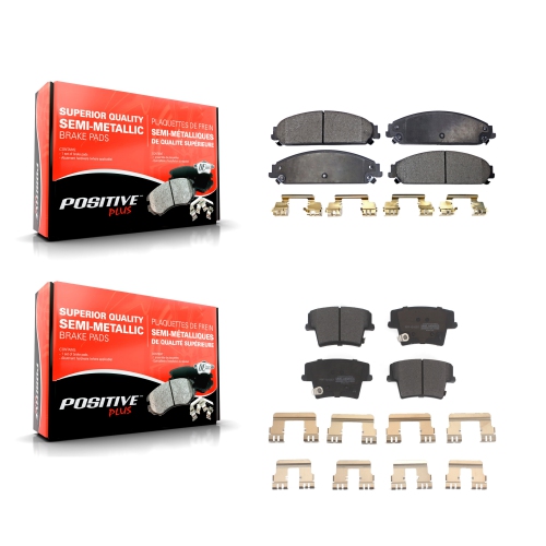 Front Rear Semi-Metallic Brake Pads Kit For Dodge Charger Chrysler 300 Challenger Magnum KPF-100028