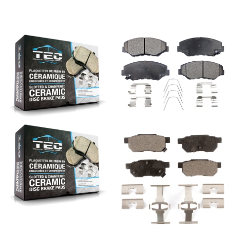 Front Rear Ceramic Brake Pads Kit For 2013-2014 Honda Fit Vehicles Manufactured In Mexico KTC-100571