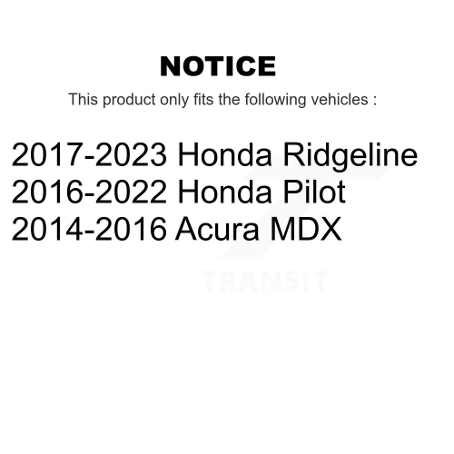 Ensemble de plaquettes de frein à disque en céramique avant arrière pour Honda Pilot Ridgeline Acura MDX KNF-101407