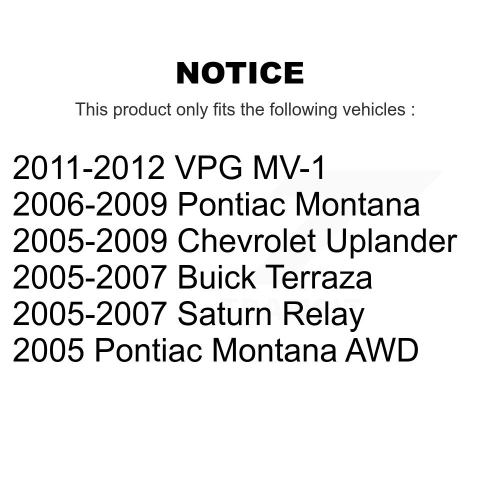 Front Rear Ceramic Brake Pad Kit For Pontiac Montana Chevrolet Uplander Buick Terraza VPG KCX-100015