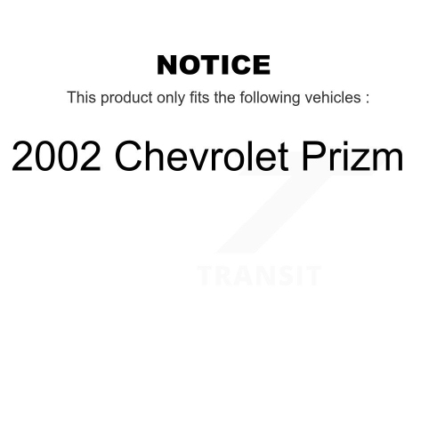 Plaquettes de frein arrière en céramique pour Chevrolet Prizm KNF-101722 2002