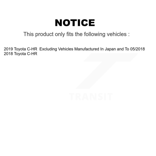 Plaquettes de frein arrière en céramique pour Toyota C-HR KNF-101699