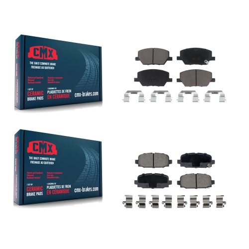 Front Rear Ceramic Brake Pads Kit For 2018-2023 Jeep Compass KCX-100115