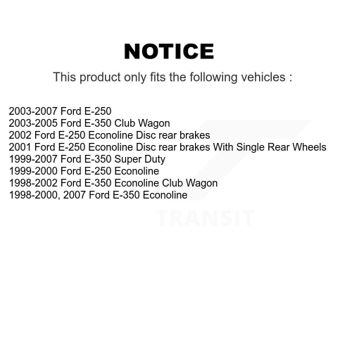Front Rear Ceramic Brake Pads Kit For Ford E-350 Super Duty E-250 Econoline Club Wagon KTC-100358