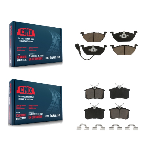 CMX  Front Rear Ceramic Brake Pads Kit for Volkswagen Beetle Jetta Kcx-100165