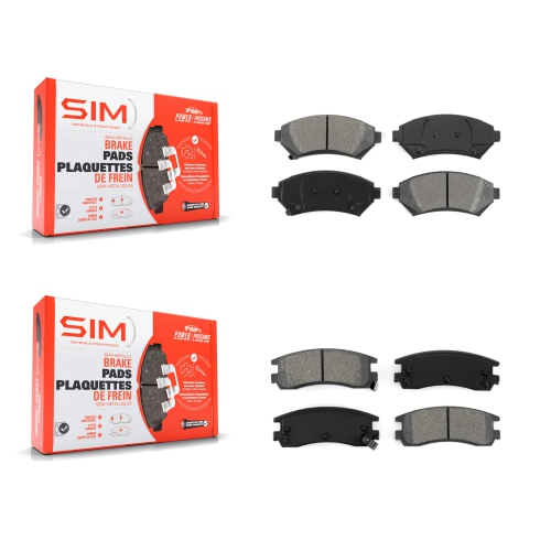 SIM  Front Rear Semi-Metallic Brake Pad Kit for Chevrolet Buick Impala Pontiac Century Montana Ksm-100301