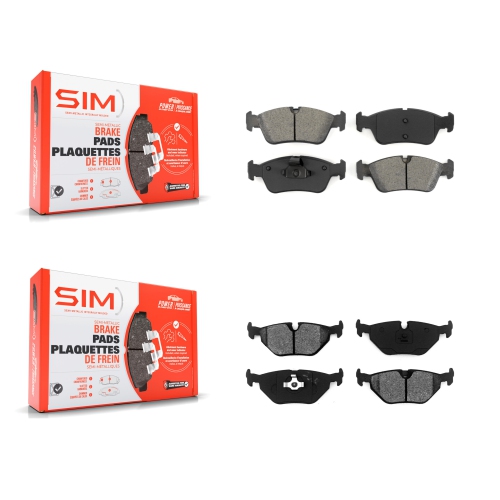 SIM  Front Rear Semi-Metallic Brake Pads Kit for Bmw Z3 325I 328I 325Is 318Is 320I 318I Ksm-100322