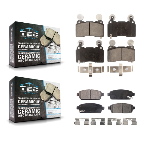 TEC  Front Rear Ceramic Brake Pads Kit for 2015-2016 Cadillac Elr With Performance Brakes Ktc-100218