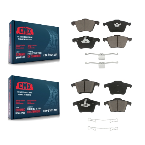 CMX  Front Rear Ceramic Brake Pad Kit for 2003-2014 Volvo Xc90 With 316MM Diameter Rotor Kcx-100213