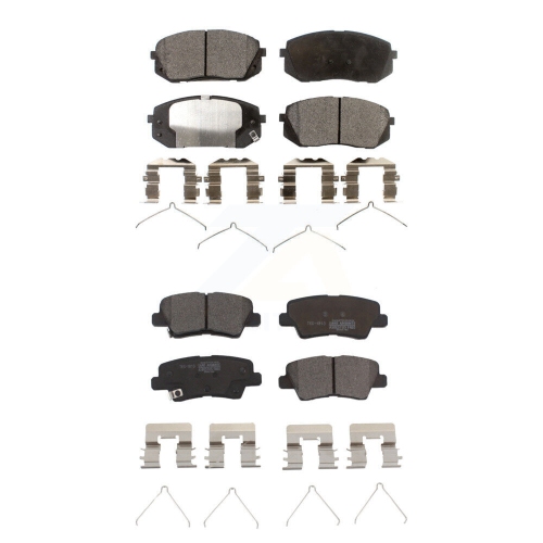 Front Rear Ceramic Brake Pads Kit For Kia Optima Hyundai Sonata Niro EV
