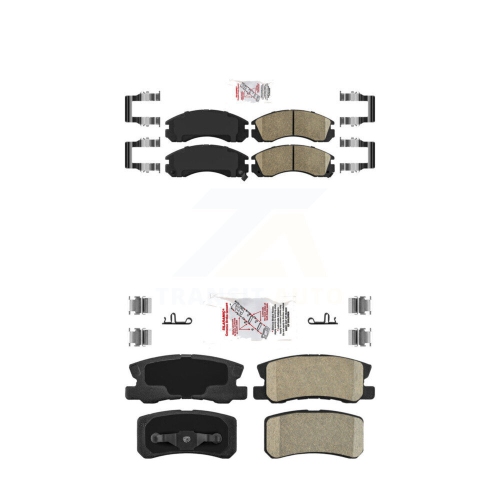 AMERIBRAKES  Front Rear Ceramic Disc Brake Pads Kit for Mitsubishi Lancer Knf-101222