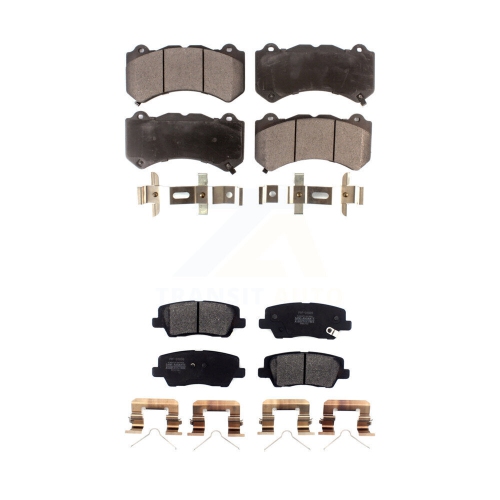 Ensemble de plaquettes de frein semi-métalliques avant arrière pour Cadillac CTS Vsport/Vsport Premium 16 avec propulsion arrière KPF-100586