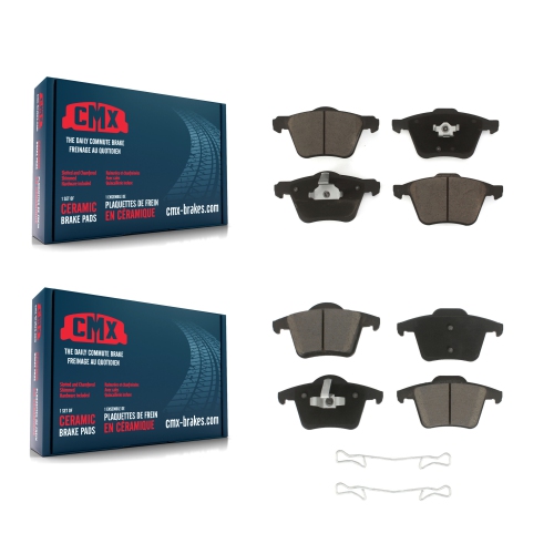 CMX  Front Rear Ceramic Brake Pad Kit for 2003-2014 Volvo Xc90 With 336MM Diameter Rotor Kcx-100215