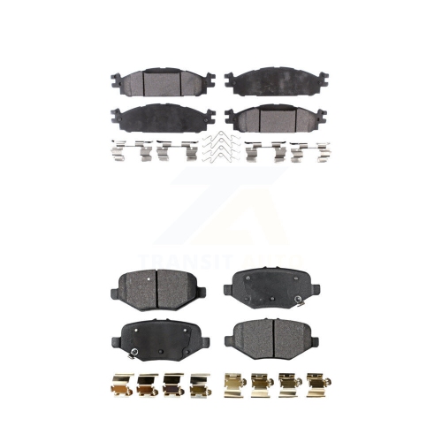 Front Rear Semi-Metallic Brake Pads Kit For 2015 Ford Explorer Without Heavy Duty Brakes KPF-100667