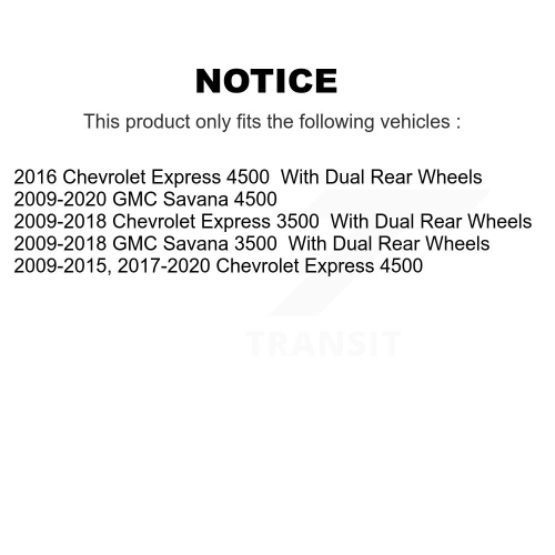 Plaquettes de frein avant arrière en céramique pour Savana 3500 de Chevrolet Express 4500 KCX-100355 de GMC