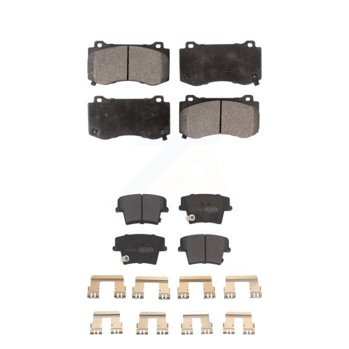 Front Rear Semi-Metallic Brake Pads Kit For 2015 Dodge Charger R T Scat Pack with 6.4L KPF-100061