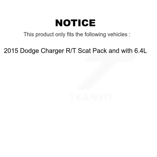 Front Rear Semi-Metallic Brake Pads Kit For 2015 Dodge Charger R T Scat Pack with 6.4L KPF-100061
